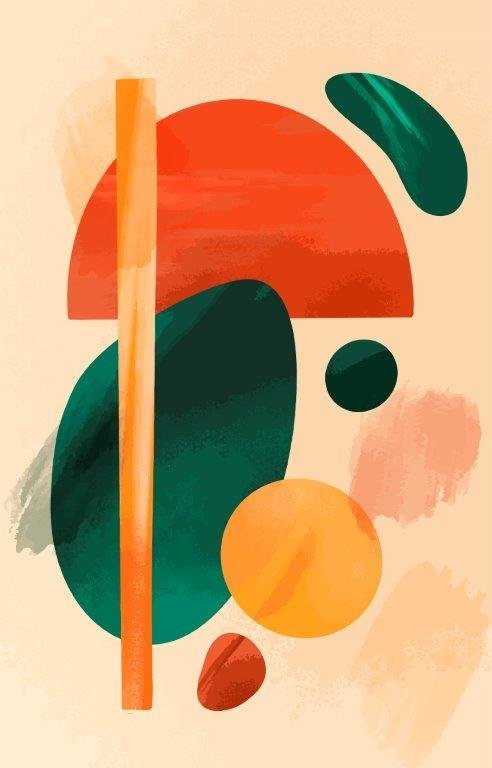 Kit com 3 Quadros Arte Abstrata em Lona 60x90cm - 2