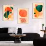 Kit com 3 Quadros Arte Abstrata em Lona 60x90cm - 1