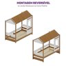 Cama Casinha Montessoriano Reversível com Janela de Led Aria Casatema Madeiraoriginals - 9