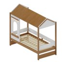 Ver imagem 5 de Cama Casinha Montessoriano Reversível com Janela de LED Aria Casatema MadeiraOriginals Marrom/Nogueira/Branco