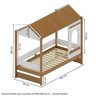 Cama Casinha Montessoriano Reversível com Janela de Led Aria Casatema Madeiraoriginals - 6