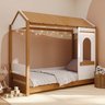 Cama Casinha Montessoriano Reversível com Janela de Led Aria Casatema Madeiraoriginals - 1