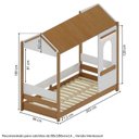 Ver imagem 3 de Cama Casinha Montessoriano Reversível com Janela de LED Aria Casatema MadeiraOriginals Marrom/Nogueira/Branco