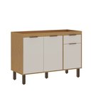 Ver imagem 2 de Balcão 120cm 3PTS 1GAV Madalena Cinamomo/Off White sem Tampo