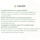 Ver imagem 5 de Espelho Orgânico S/ Moldura Lapidado Decorativo Sala Hall Closet 90x60 Suporte Parede