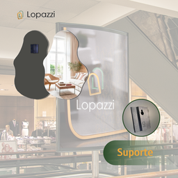 Espelho Orgânico S/ Moldura Lapidado Decorativo Sala Hall Closet 90x60 Suporte Parede - 7