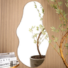 Espelho Orgânico S/ Moldura Lapidado Decorativo Sala Hall Closet 90x60 Suporte Parede - 2