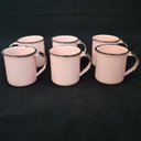 Ver imagem 2 de Jogo 6 Canecas Xícaras de 70ml Chá Café Esmaltadas Cozinha Rosa