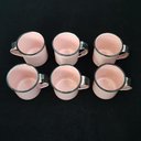 Ver imagem 3 de Jogo 6 Canecas Xícaras de 70ml Chá Café Esmaltadas Cozinha Rosa