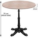 Ver imagem 3 de Base de Mesa Apus em Ferro Preto 75 Cm (alt) Tampo Mdp Redondo Castanheira 60cm (larg) X 2,5cm Alt