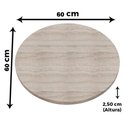 Ver imagem 5 de Base de Mesa Apus em Ferro Preto 75 Cm (alt) Tampo Mdp Redondo Castanheira 60cm (larg) X 2,5cm Alt