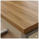 Ver imagem 7 de Mesa Escritório Pé Quadro 1,20x0,60m s/ Gavetas Nogal Sevilha / Champanhe 34303