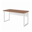 Ver imagem 5 de Mesa Escritório Pé Quadro 1,20x0,60m s/ Gavetas Nogal Sevilha / Champanhe 34303
