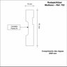 Rodapé de Mdf 7cm X 15mm X 2,40m com Friso Moldufama 702 - 3
