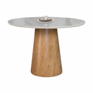 Mesas de Jantar Cone Cor Off White Diâmetro 1,10m