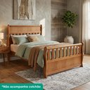 Ver imagem 6 de Cama King Madeira Macica Nalia 201 cm Pes Torneados Mogno Mell Nath