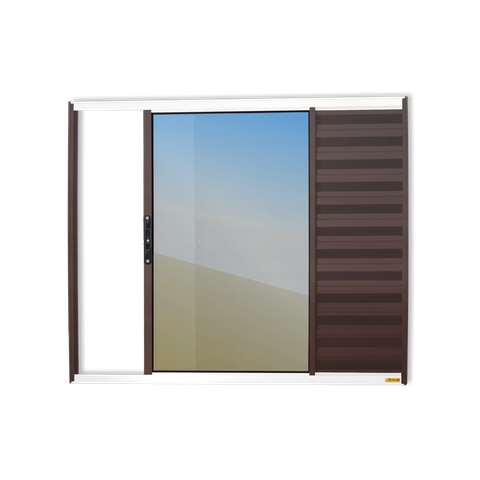 Veneziana Alumínio Confort 3F.80 x 100 V.Refl.Mix Corten Brimak