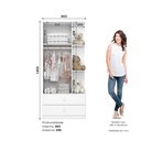 Ver imagem 3 de Guarda Roupa de Bebê 2 Portas 2 Gavetas Sonho Encantado Espresso Móveis Marrom/Rústico/Branco