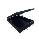 Ver imagem 2 de Cama Box Baú Viúva 128 Tecido Sintético Preto com Colchão Alegro Bello Box Espuma D28 Cinza 58x128x1