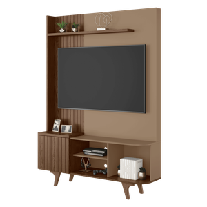 Home para Sala Estar Corumbau Rack com Painel para Tv até 55:fendi/carvalho