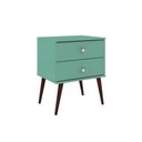 Ver imagem 1 de Mesa Cabeceira RT 3032 c/ 2 Gavetas Oliva - Movelbento