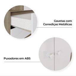 Quarto de Bebê Compacto com Berço e Guarda Roupa Sonho Encantado Espresso Móveis - 19