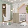 Quarto de Bebê Compacto com Berço e Guarda Roupa Sonho Encantado Espresso Móveis - 1