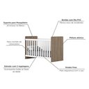 Ver mais imagens de Quarto de Bebê Compacto com Berço e Guarda Roupa Sonho Encantado Espresso Móveis Marrom/Rústico/Branco