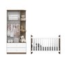 Quarto de Bebê Compacto com Berço e Guarda Roupa Sonho Encantado Espresso Móveis - 4
