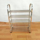 Ver imagem 2 de Estante Sapateira Inox 5 Prateleiras para 15 Pares de Sapatos Organizador Desmontável