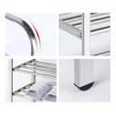 Ver imagem 4 de Estante Sapateira Inox 5 Prateleiras para 15 Pares de Sapatos Organizador Desmontável