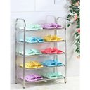 Ver imagem 5 de Estante Sapateira Inox 5 Prateleiras para 15 Pares de Sapatos Organizador Desmontável