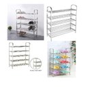 Ver imagem 3 de Estante Sapateira Inox 5 Prateleiras para 15 Pares de Sapatos Organizador Desmontável