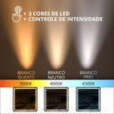 Ver mais imagens de Espelho Quadrado Jateado 78 x 78 com LED para Penteadeira Quarto e Banheiro com Touch 3 Cores