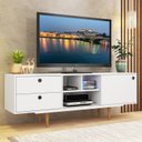 Ver imagem 1 de Rack para TV até 60 Polegadas Retrô 160cm 2 Gavetas 1 Porta Deslizante Lyon Yescasa