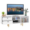 Ver imagem 2 de Rack para TV até 60 Polegadas Retrô 160cm 2 Gavetas 1 Porta Deslizante Lyon Yescasa