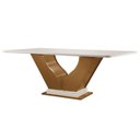 Ver imagem 2 de Conjunto de Jantar 6 Lugares 1,80 em Mdf Pérola - Domus