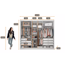 Ver imagem 3 de Guarda Roupa Casal Rizon 100% MDF 6 Portas 6 Gavetas com Espelho Novo Horizonte Neve