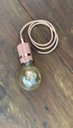 Ver imagem 2 de Pendente Luxo Soquete E27 Alumínio Detalhado Ouro Rosé com Lâmpada de Filamento Led G80