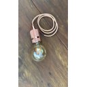 Ver imagem 2 de Pendente Luxo Soquete E27 Alumínio Detalhado Ouro Rosé com Lâmpada de Filamento Led G80