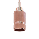 Ver imagem 1 de Pendente Luxo Soquete E27 Alumínio Detalhado Ouro Rosé com Lâmpada de Filamento Led G80