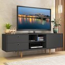 Ver imagem 1 de Rack para TV até 60 Polegadas Retrô 160cm 2 Gavetas 1 Porta Deslizante Lyon Yescasa