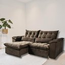 Ver imagem 2 de Sofá Retrátil e Reclinável Articulado Ipanema - 1,60m de Largura e Abertura Grande em Veludo Premium