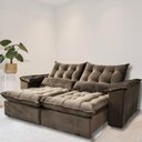 Ver imagem 3 de Sofá Retrátil e Reclinável Articulado Ipanema - 1,60m de Largura e Abertura Grande em Veludo Premium