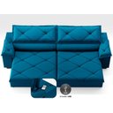 Ver imagem 4 de Sofá com Carregador Usb e Molas no Assento Retrátil Reclinável Nice 2,10m Velosuede - Netsofas