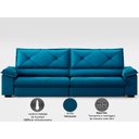 Ver imagem 6 de Sofá com Carregador Usb e Molas no Assento Retrátil Reclinável Nice 2,10m Velosuede - Netsofas