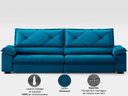 Ver imagem 6 de Sofá com Carregador Usb e Molas no Assento Retrátil Reclinável Nice 2,10m Velosuede - Netsofas