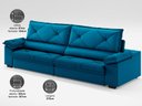 Ver imagem 5 de Sofá com Carregador Usb e Molas no Assento Retrátil Reclinável Nice 2,10m Velosuede - Netsofas