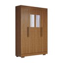 Ver imagem 3 de Guarda-roupa Solteiro Splendore 4 Portas 2 Gavetas com Espelho 100% Mdf com Pé Cinamomo - Panorama M