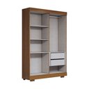 Ver imagem 5 de Guarda-roupa Solteiro Splendore 4 Portas 2 Gavetas com Espelho 100% Mdf com Pé Cinamomo - Panorama M